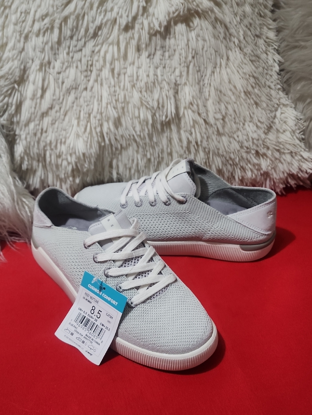 Reef Neptune Gray Textile Upper Casual Sneaker